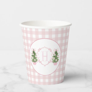 Pink Chinoiserie Christmas Baby shower Papieren Bekers
