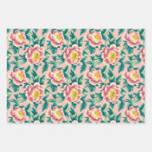 Pink Chinoiserie Floral Inpakpapier Vel (Voorkant 2)