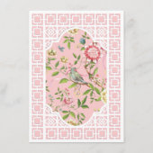 Pink Chinoiserie Floral Menu - Trianon (Achterkant)