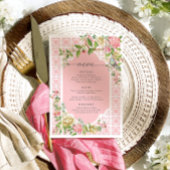 Pink Chinoiserie Floral Menu - Trianon