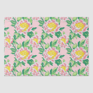 Pink Chinoiserie Floral Tissuepapier