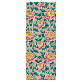 Pink Chinoiserie Floral Wijn Cadeautas