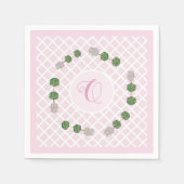 Pink Chinoiserie Ginger Jar Jars Topiary Basket Pa Servet (Voorkant)