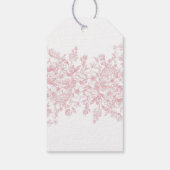 Pink Chinoiserie Vintage Floral Bridal Shower Cadeaulabel (Achterkant)
