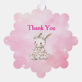 Pink Chinoserie  Baby Shower Paper Ornament Card  Kaart
