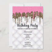 PINK CHOCOLAAT TUFTED CAKE ALL OCCASION BIRTHDAY 2 KAART (Voorkant)