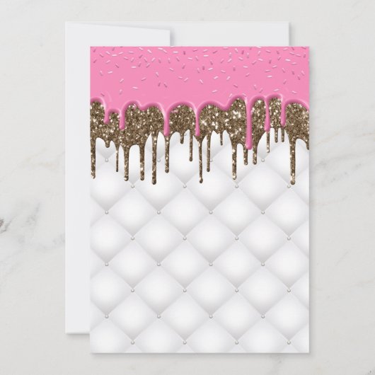 PINK CHOCOLAAT TUFTED CAKE ALL OCCASION BIRTHDAY KAART (Achterkant)