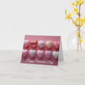 Pink Chocolate Hearts Valentijns's Groet Kaart (Gele Bloem)
