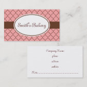 Pink Chocolate Pattern Visitekaartje (Voorkant / Achterkant)