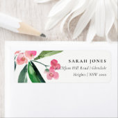 PINK CHRIST THORN CACTI BLOOM WATERVERF ADRES ETIKET (Insitu)