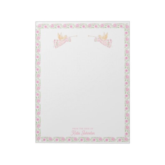Pink Christmas Angels | Personalized Notitieblok (Linkerzijde)