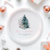 Pink Christmas Baby its cold outside  Papieren Bordje