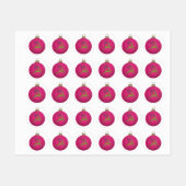 PINK CHRISTMAS BUBBLE LABELS (Vel)