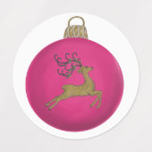 PINK CHRISTMAS BUBBLE LABELS (Design 2)