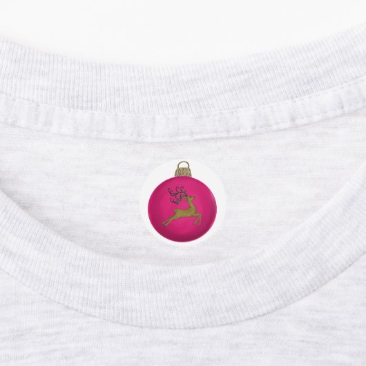 PINK CHRISTMAS BUBBLE LABELS (Aangebracht)