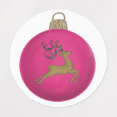 PINK CHRISTMAS BUBBLE LABELS (Design 1)