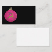 PINK CHRISTMAS BUBBLE VISITEKAARTJE (Voorkant / Achterkant)