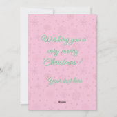 Pink Christmas card Feestdagenkaart (Achterkant)