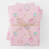 Pink Christmas Coquette Bow Seamless Pattern Inpakpapier Vel (In situ)