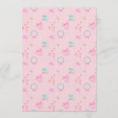 Pink Christmas Coquette Bow Seamless Pattern Kaart (Voorkant)