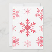 Pink Christmas Dino Girl Baby Shower Kaart (Achterkant)