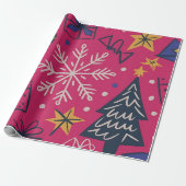 Pink Christmas fun Cadeaupapier (Uitgerold)