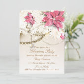 Pink Christmas Garland | uitnodiging voor een fees (Staand voorkant)