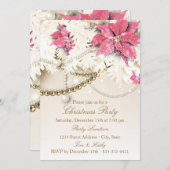 Pink Christmas Garland | uitnodiging voor een fees (Voorkant / Achterkant)