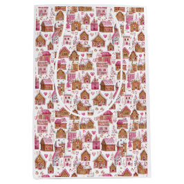 Pink Christmas Gift Bag – Unique Holiday Wrapping Medium Cadeauzakje