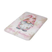 Pink Christmas Gnome Gold Snowflakes Badmat (Gekanteld)