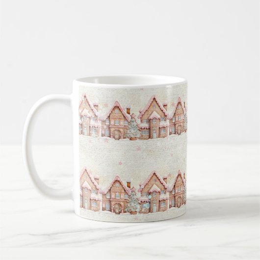 Pink Christmas Koffiemok (Links)