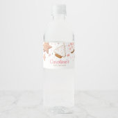Pink Christmas Little Cookie Baby shower Waterfles Etiket (Voorkant)