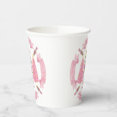 Pink Christmas Nutcracker Paper Cup Papieren Bekers (Links)