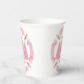 Pink Christmas Nutcracker Paper Cup Papieren Bekers (Rechts)