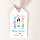 Pink Christmas Nutcracker Pastel Personalized Name Cadeaulabel