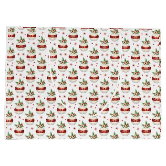 Pink Christmas Ornament Groot Cadeauzakje (Achterkant)