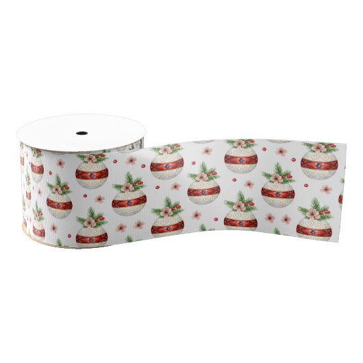 Pink Christmas Ornament Grosgrain Lint (Spoel)