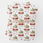 Pink Christmas Ornament Inpakpapier Vel (In situ)