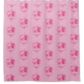 Pink Christmas Ornament Shower Curtain  Douchegordijn (Voorkant)