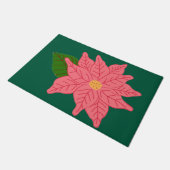 Pink Christmas Poinsettia  Deurmat (Schuin)