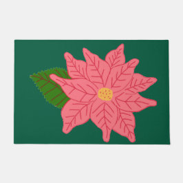 Pink Christmas Poinsettia  Deurmat