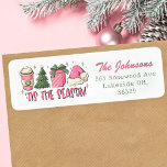 Pink Christmas Season Retour Adres Label<br><div class="desc">Pink Christmas Return Adreslabels - Feestelijk en leuk vakantieontwerp Voeg een vleugje feestelijke vrolijkheid toe aan uw vakantiemail met onze Pink Christmas Return Adreslabels! Deze schattige labels zijn ideaal voor het verspreiden van vakantievreugde en hebben een prachtig ontwerp met een gezellige latte, een feestelijk kerstcadeau, een prachtig verpakt pet en...</div>