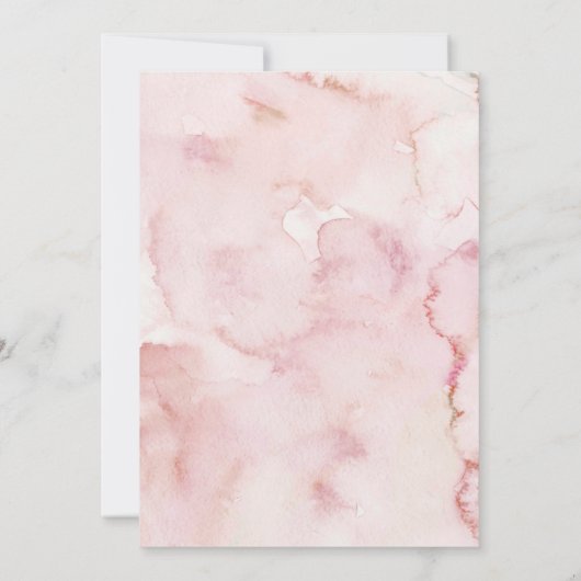 Pink Christmas Snowflake clothesline Baby Shower Kaart (Achterkant)