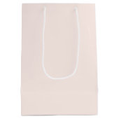 Pink Christmas Solid Color Medium Cadeauzakje (Achterkant)