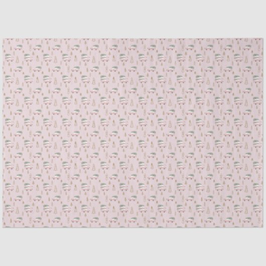 Pink Christmas Tissue paper Tissuepapier (Voorkant)