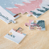 Pink Christmas Town Legpuzzel (Zijkant)