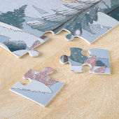 Pink Christmas Town Legpuzzel (Zijkant)