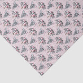 Pink Christmas Tree and Candle Tissuepapier (Detail)