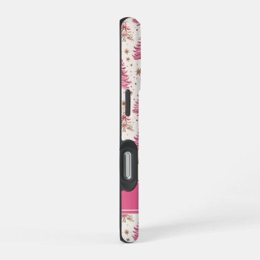 Pink Christmas Tree Phone Case | Personalized iPhone Hoesje (Rechterkant)