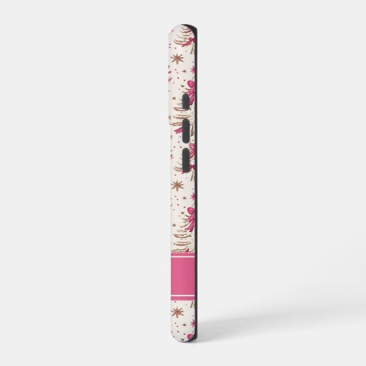 Pink Christmas Tree Phone Case | Personalized iPhone Hoesje (Linkerkant)